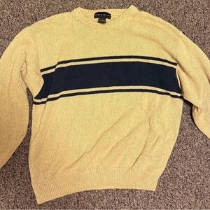 Croft & Barrow Tan Sweater with Black Stripe